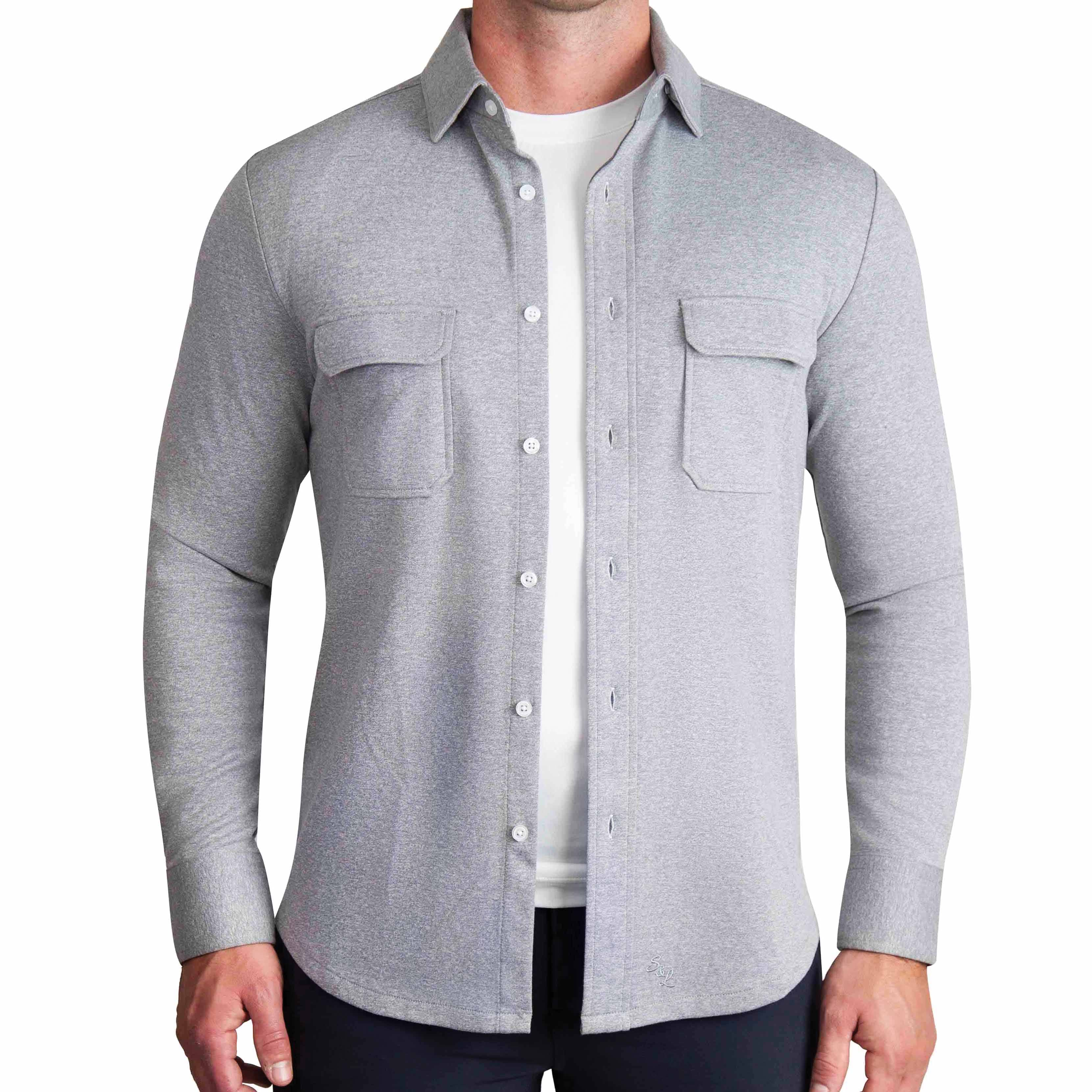 Patch Pocket Button Down - Light Grey