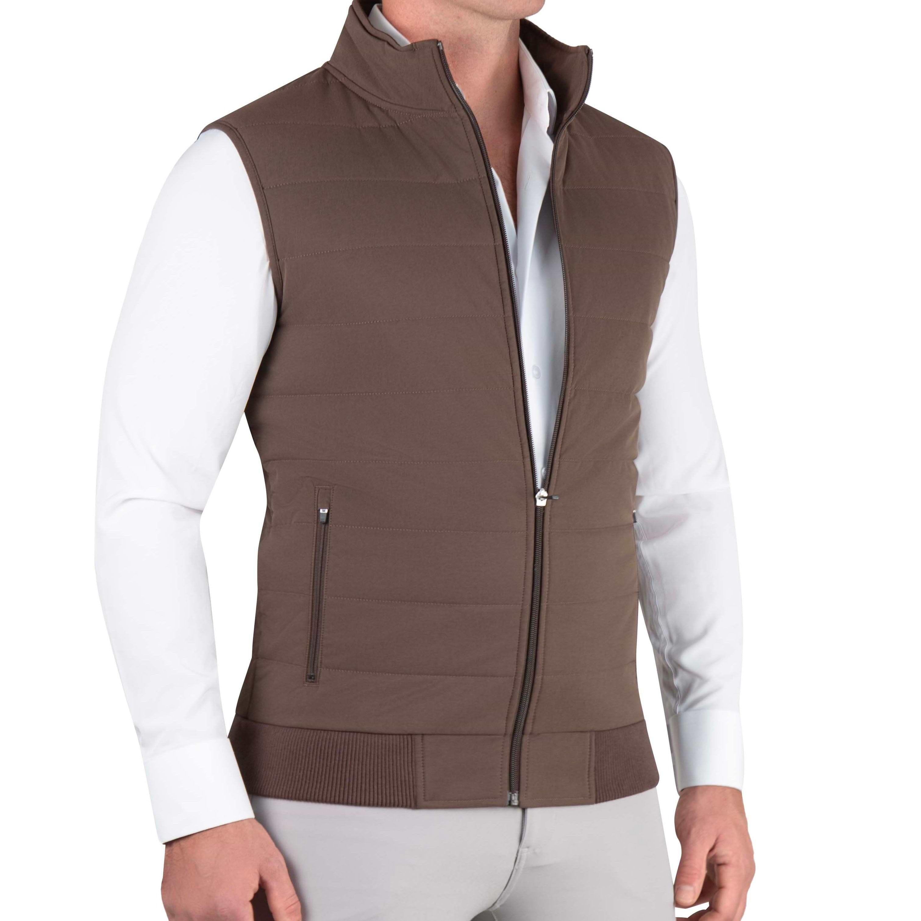 Down Vest - Brown