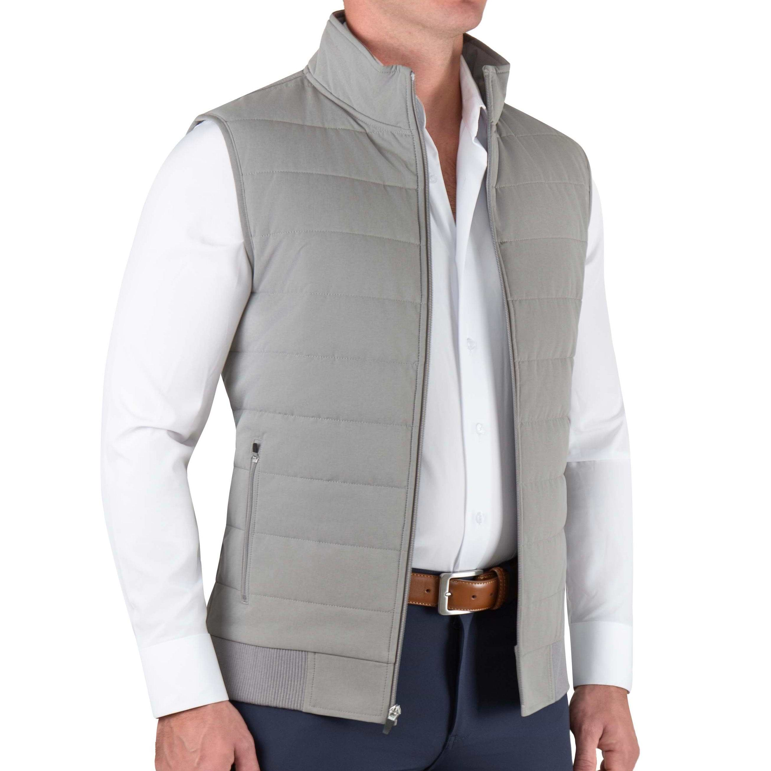 Down Vest - Light Grey