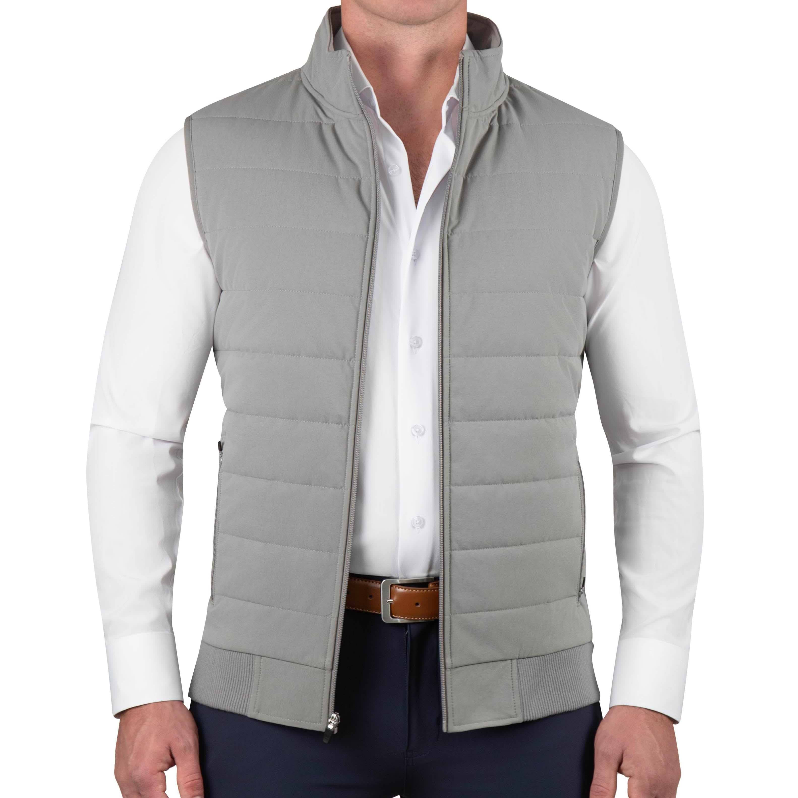 Down Vest - Light Grey