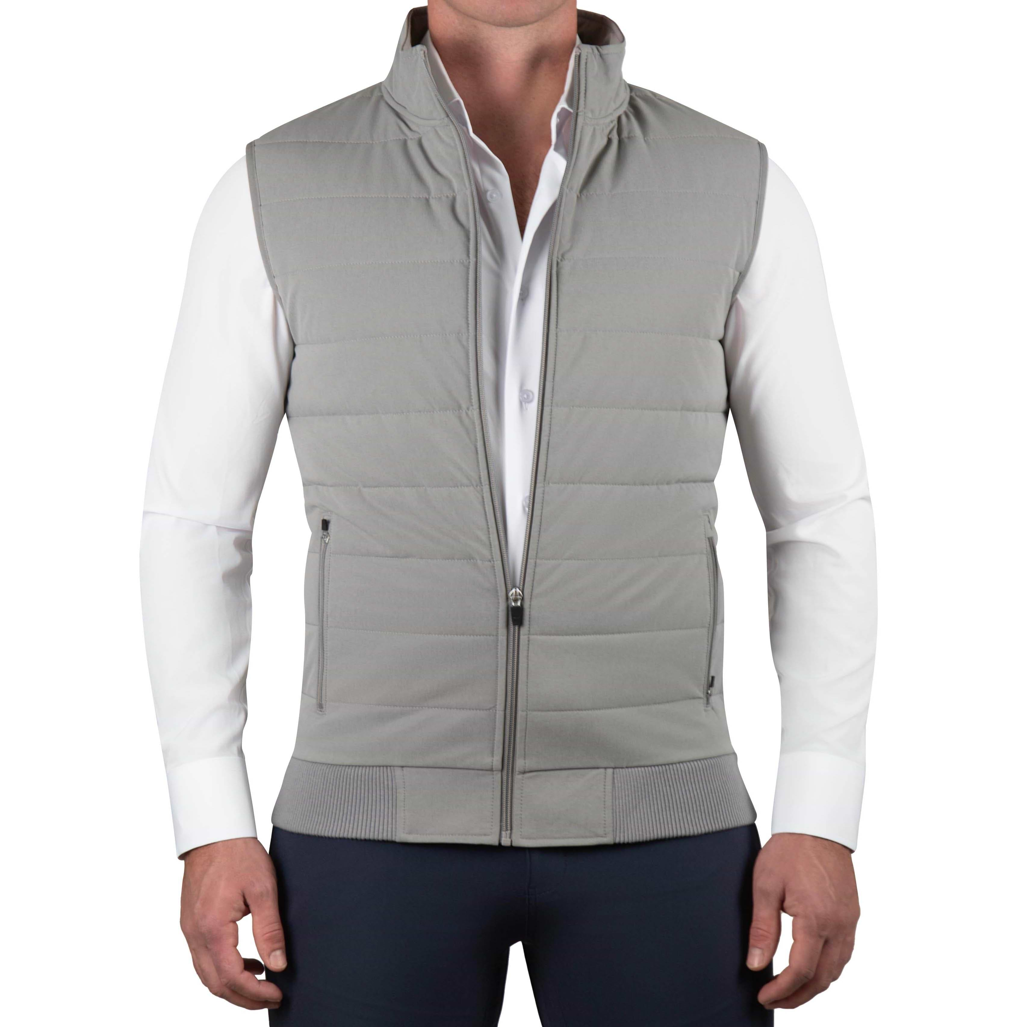 Down Vest - Light Grey