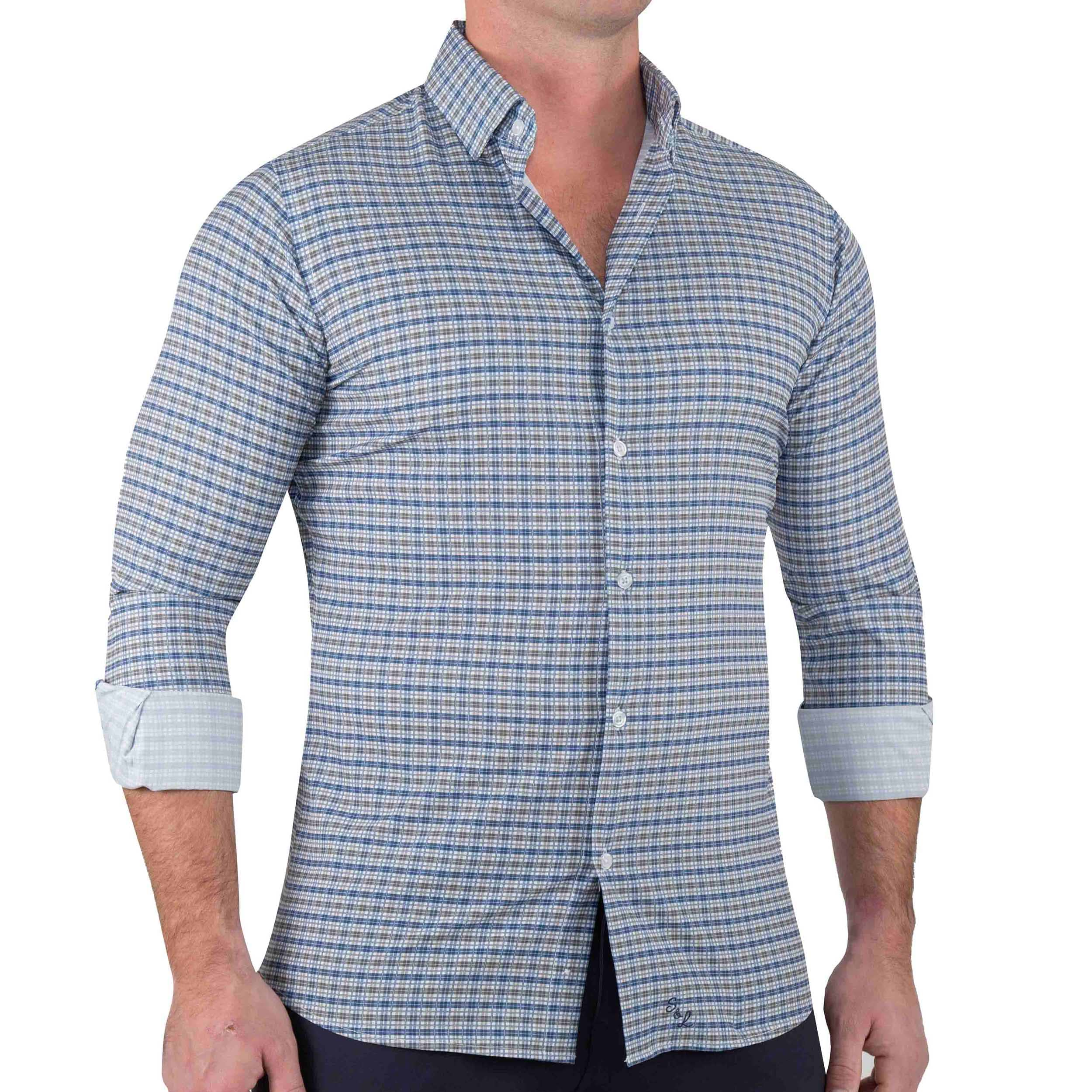 "The Fitz" Brown & Navy Plaid