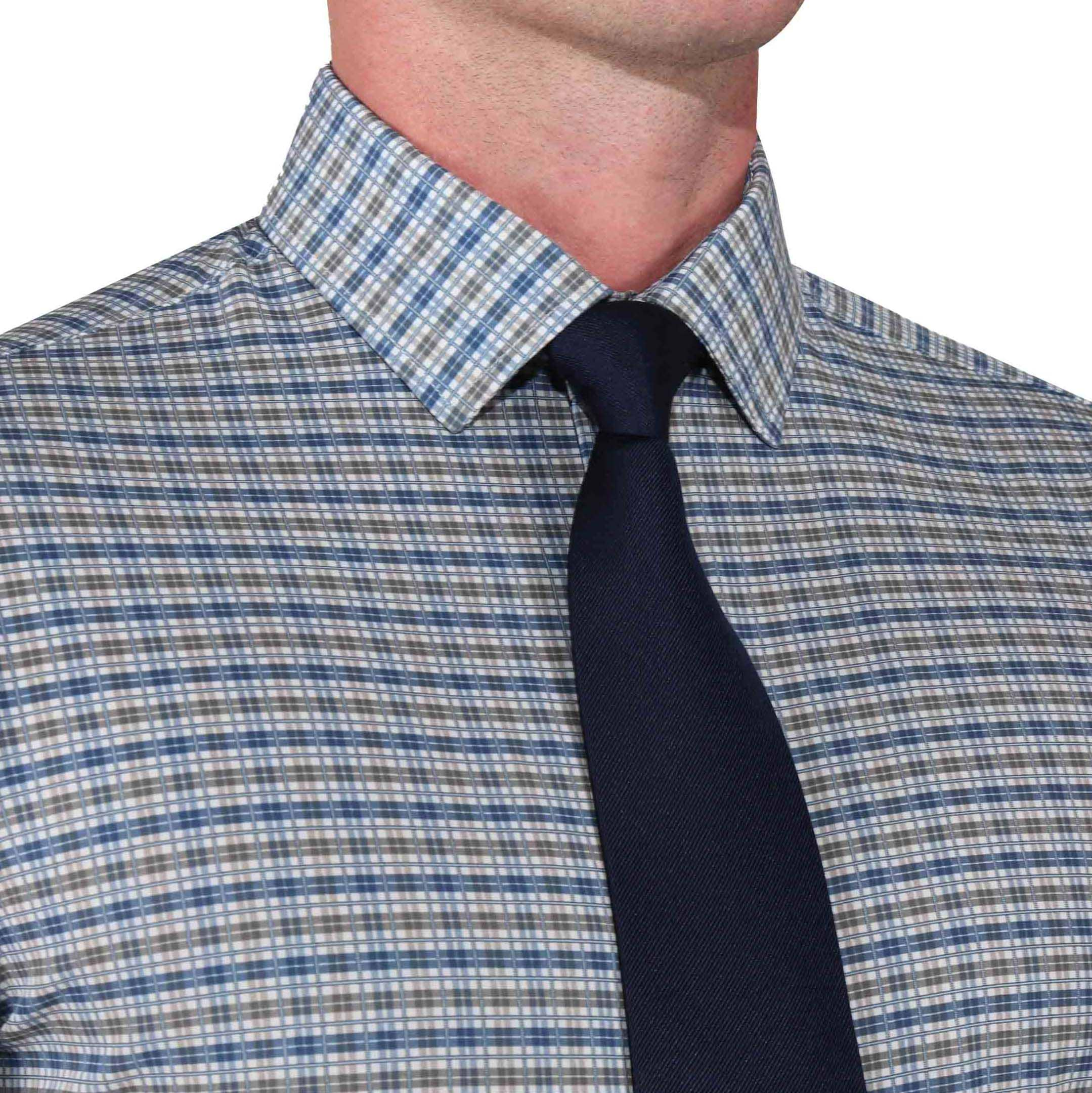 "The Fitz" Brown & Navy Plaid