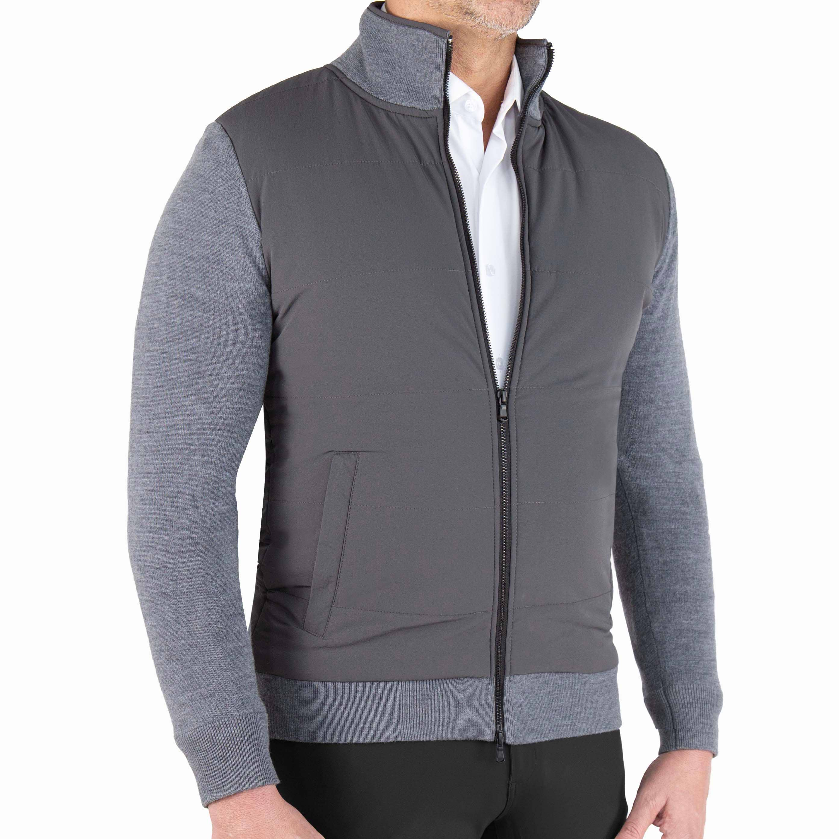 Knit Zip Jacket - Grey