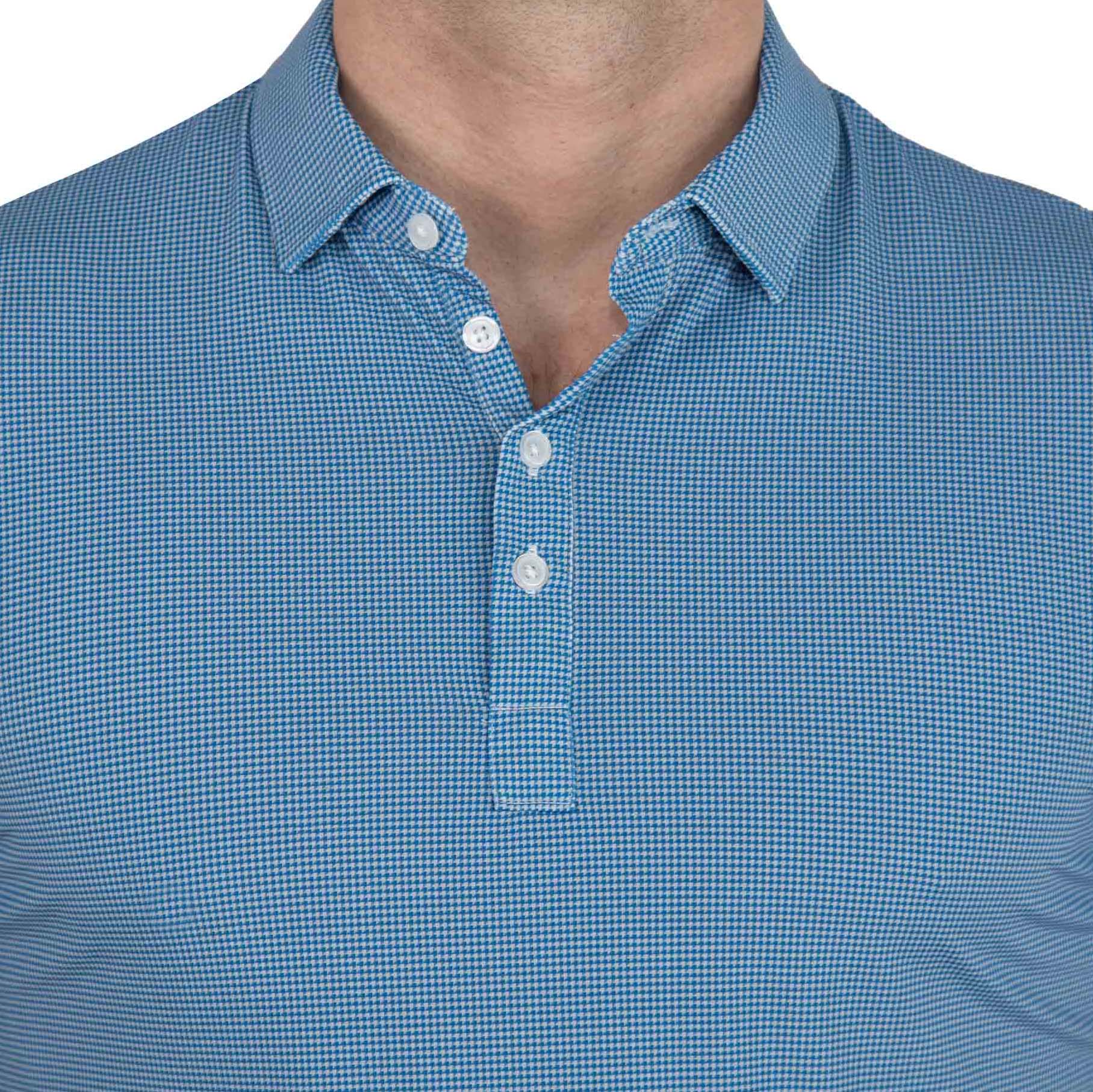 "The Castle Rock" Sky Blue Mini Houndstooth