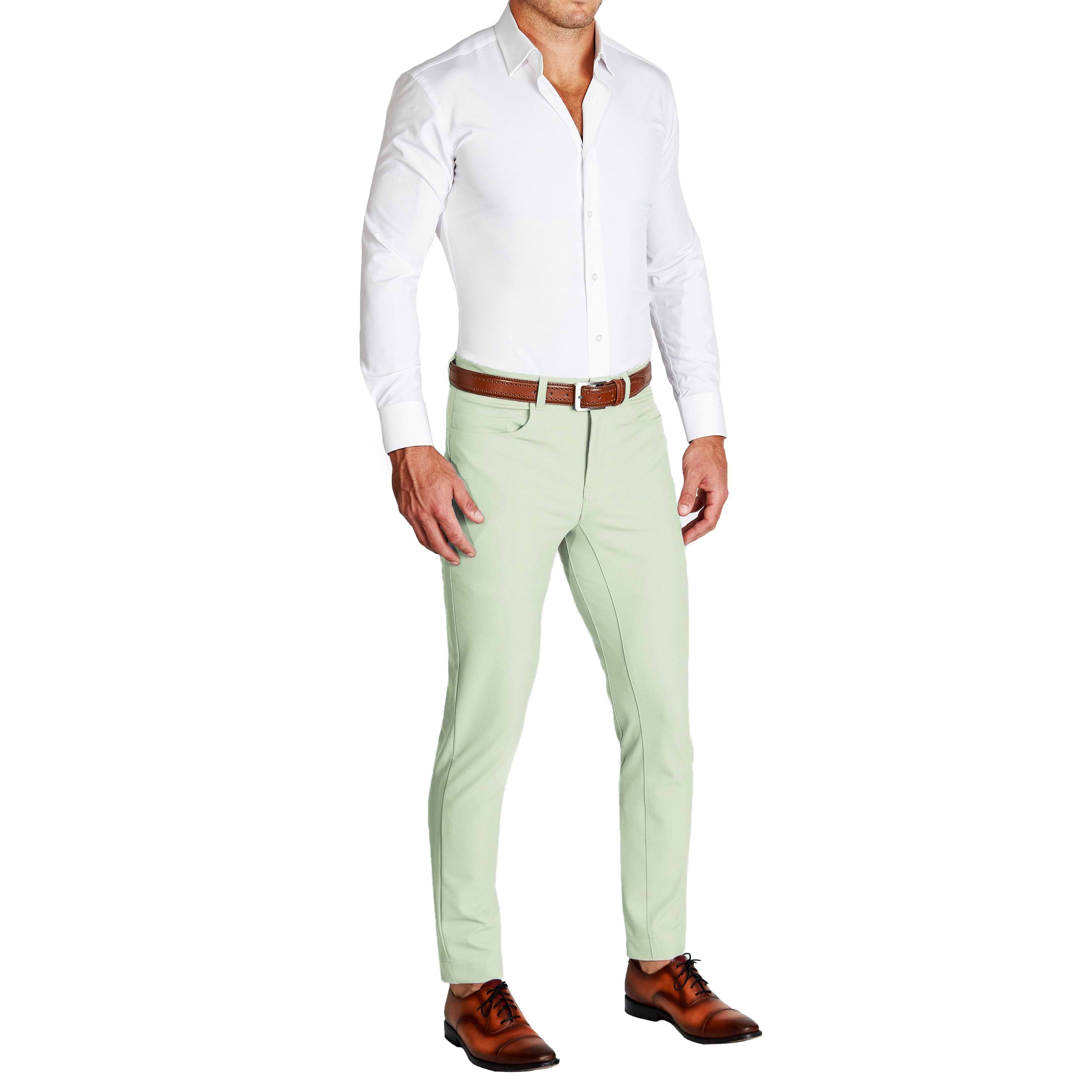 Athletic Fit Stretch Tech Chino - Mint Green