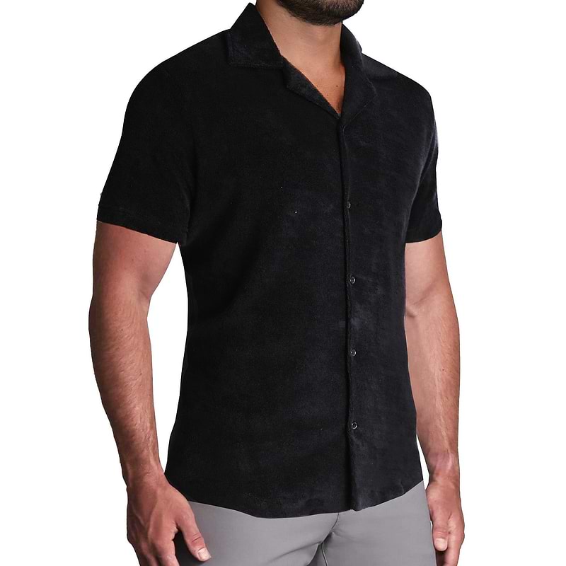 Tailored Athlete Athletic Fit Dress Shirt, Black, L