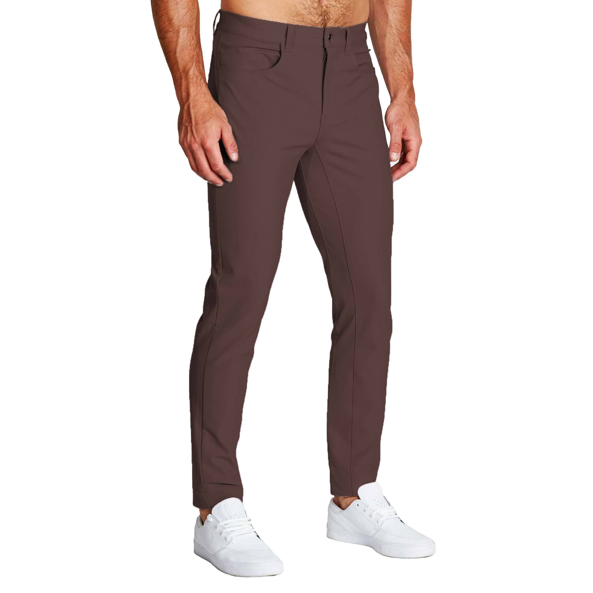 Athletic Fit Stretch Tech Chino - Brown