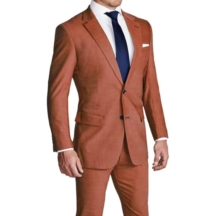 Burnt orange 2024 suit jacket