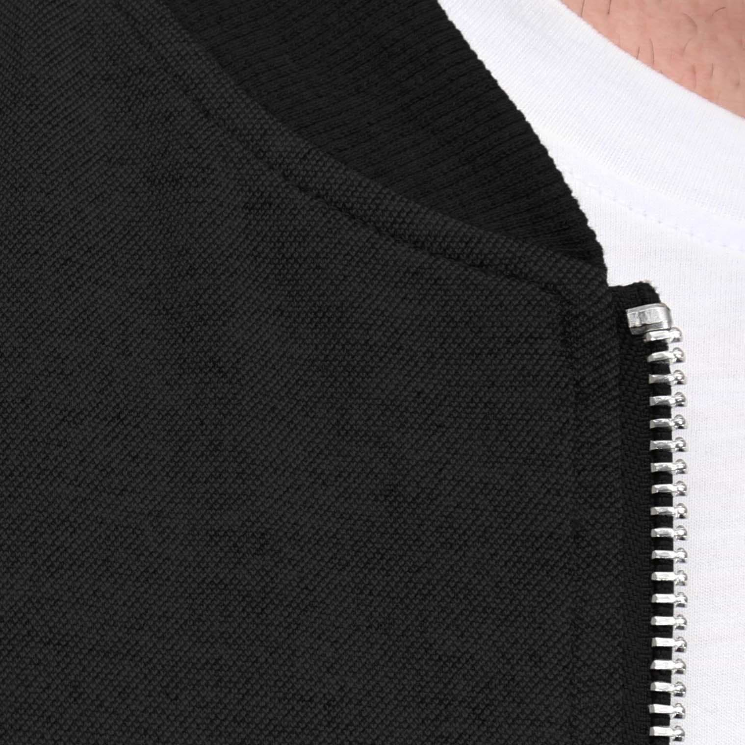 Knit Stretch Bomber - Black