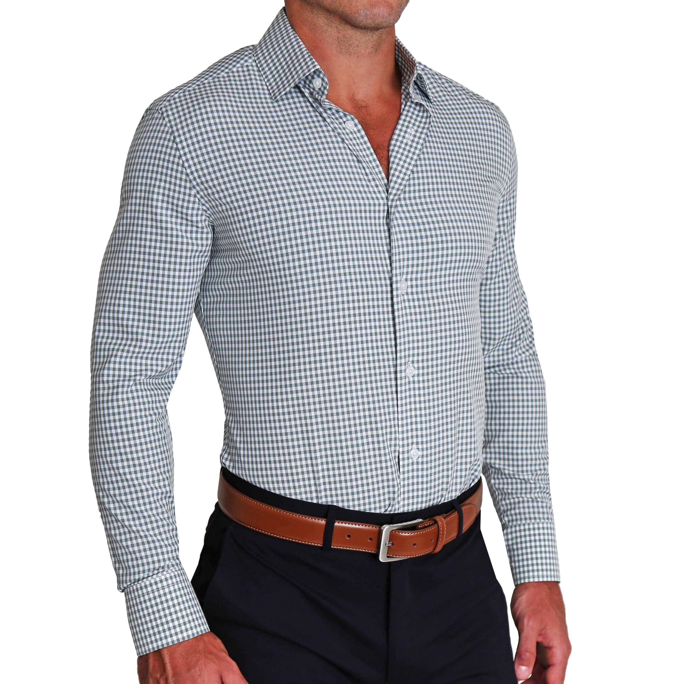 "The Chaney" Forest Green Gingham - Classic Fit
