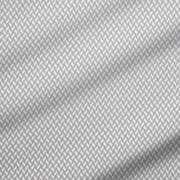"The Jay" Grey & White Mini Weave Polo