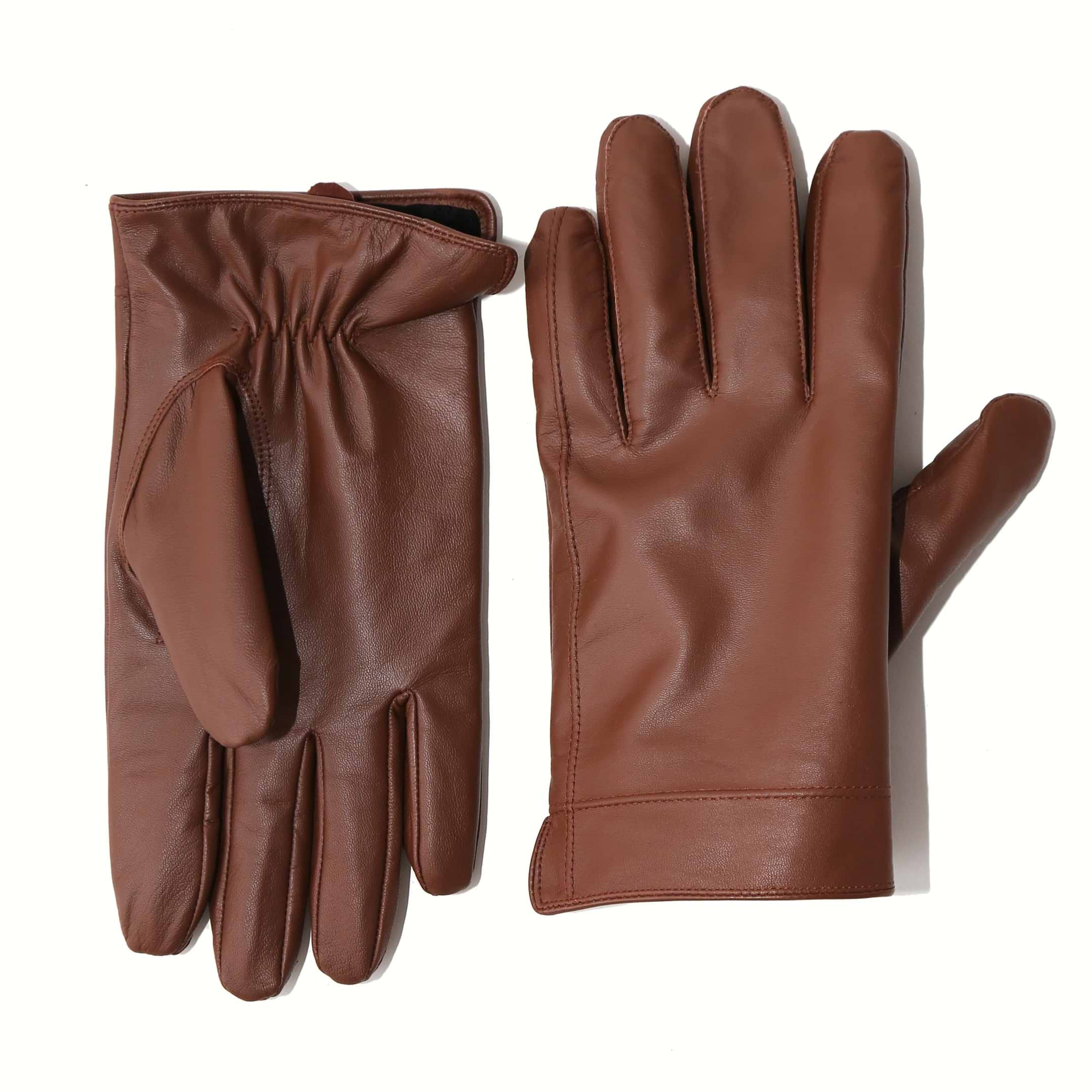 Leather Gloves - Light Brown