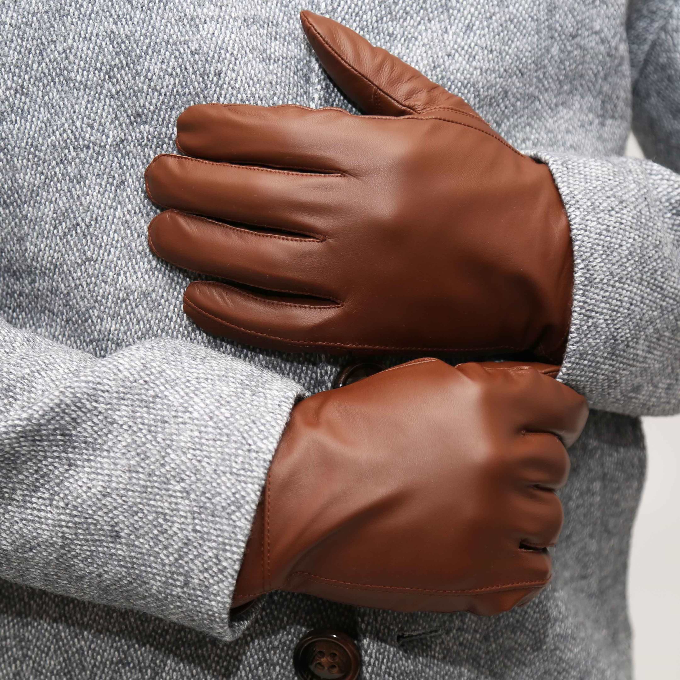 Leather Gloves - Light Brown