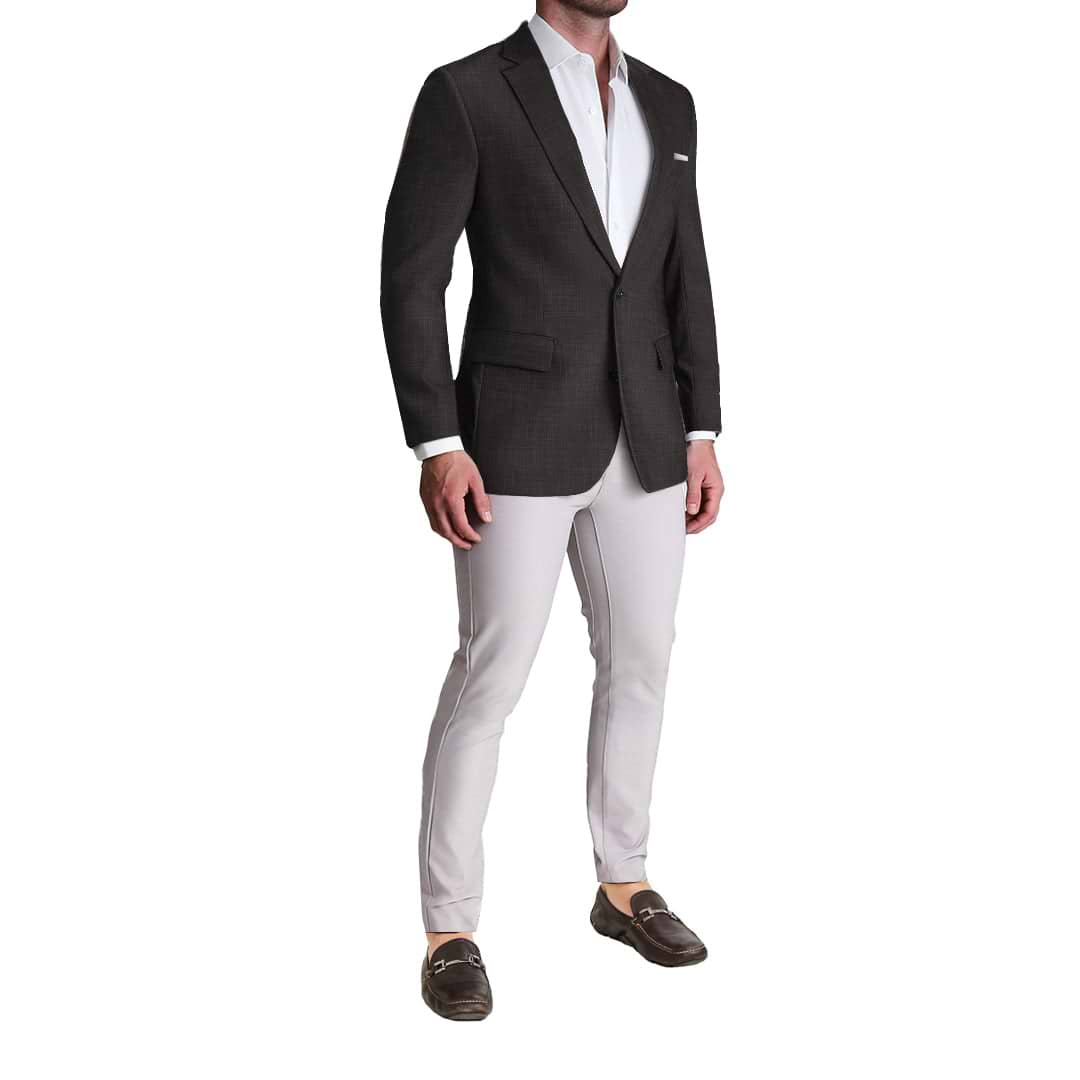Athletic Fit Stretch Blazer - Heathered Charcoal