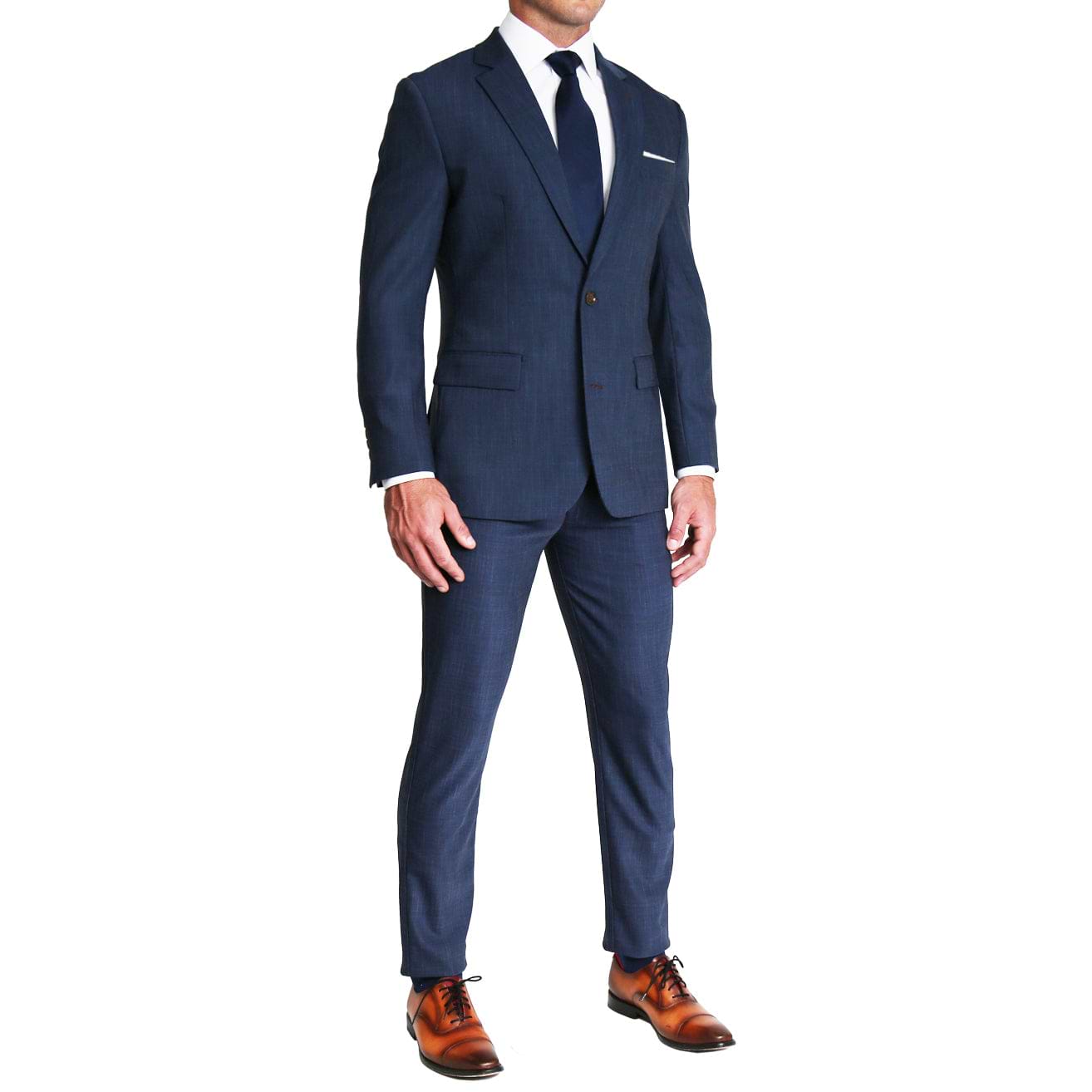 Navy Stretch Suit for men - Orvieto