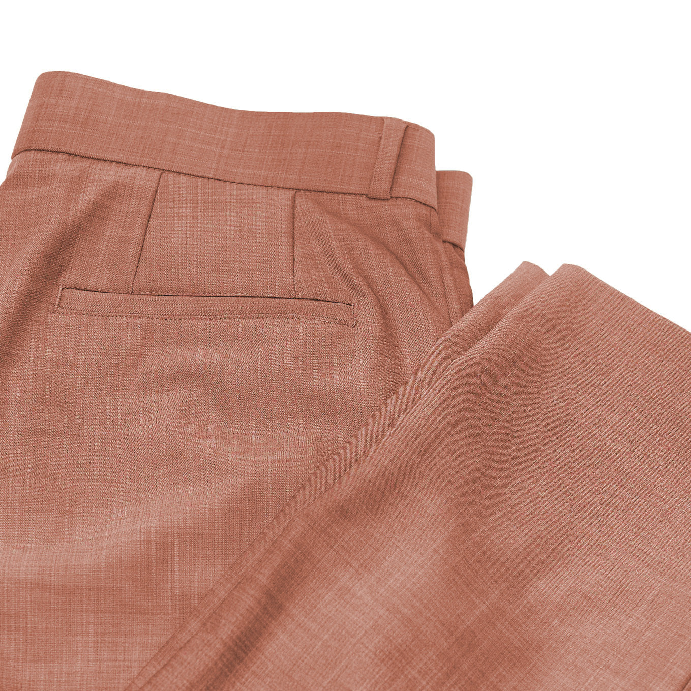 Athletic Fit Stretch Suit Pants - Heathered Salmon