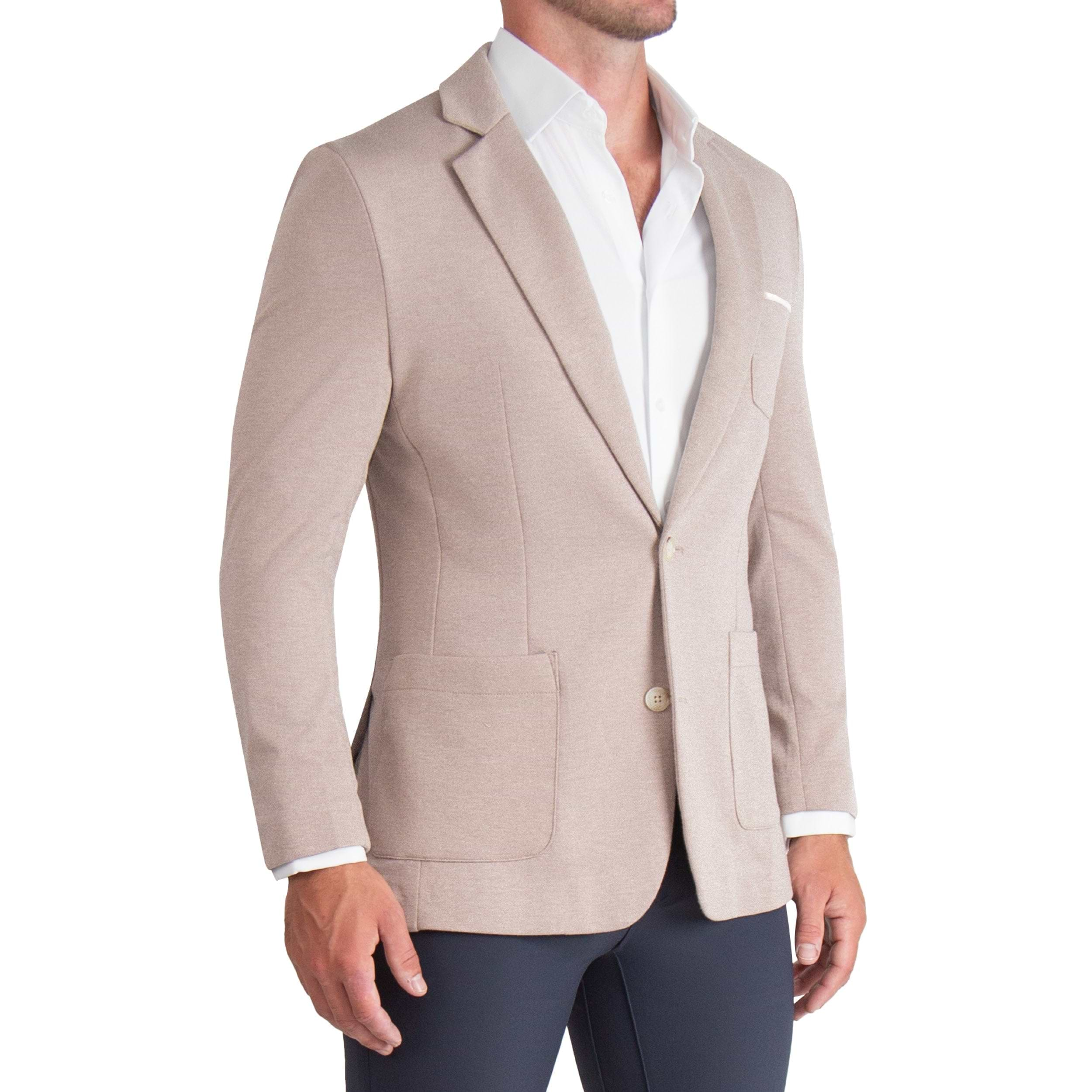 Athletic Fit Knit Blazer - Desert Taupe