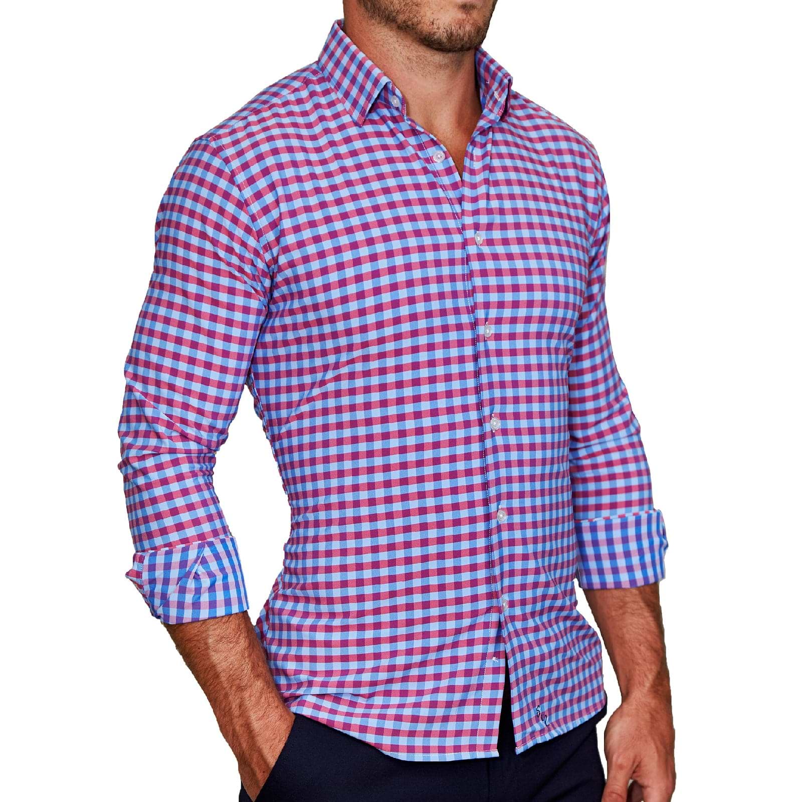 "The Langford" Red and Blue Big Gingham