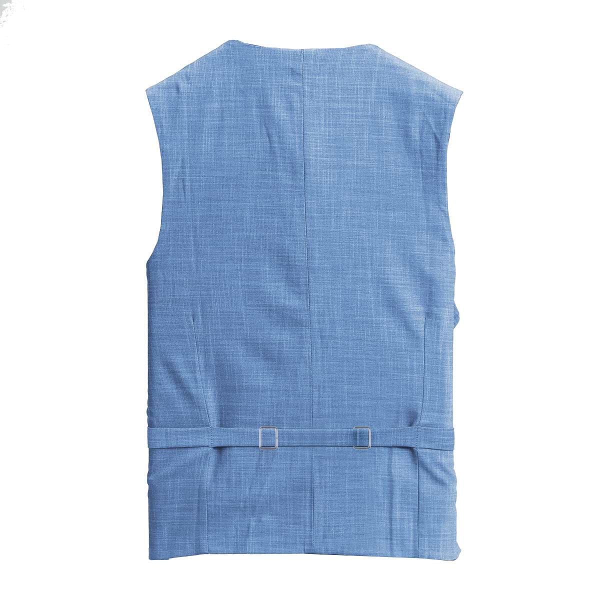 Athletic Fit Stretch Suit Vest - Heathered Light Blue