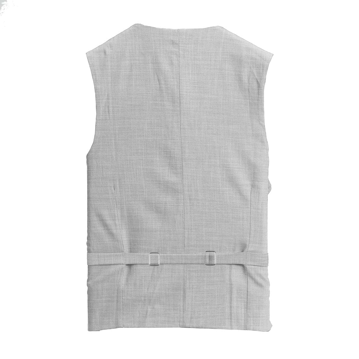 Athletic Fit Stretch Suit Vest - Lightweight Heathered Light Grey