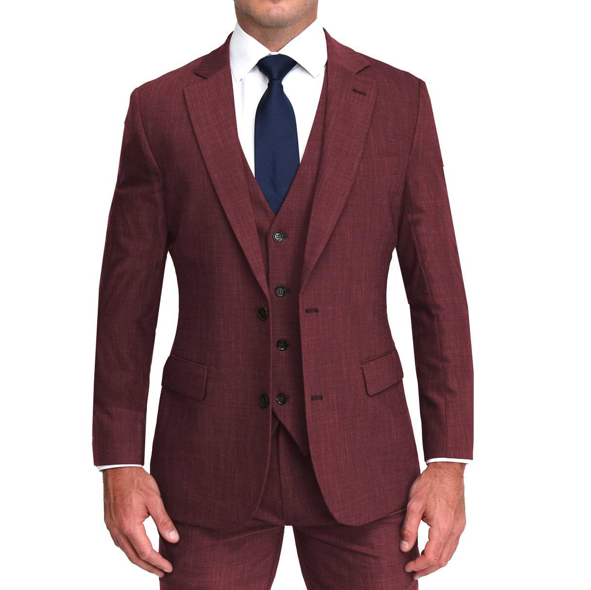 Burgundy on sale suit vest