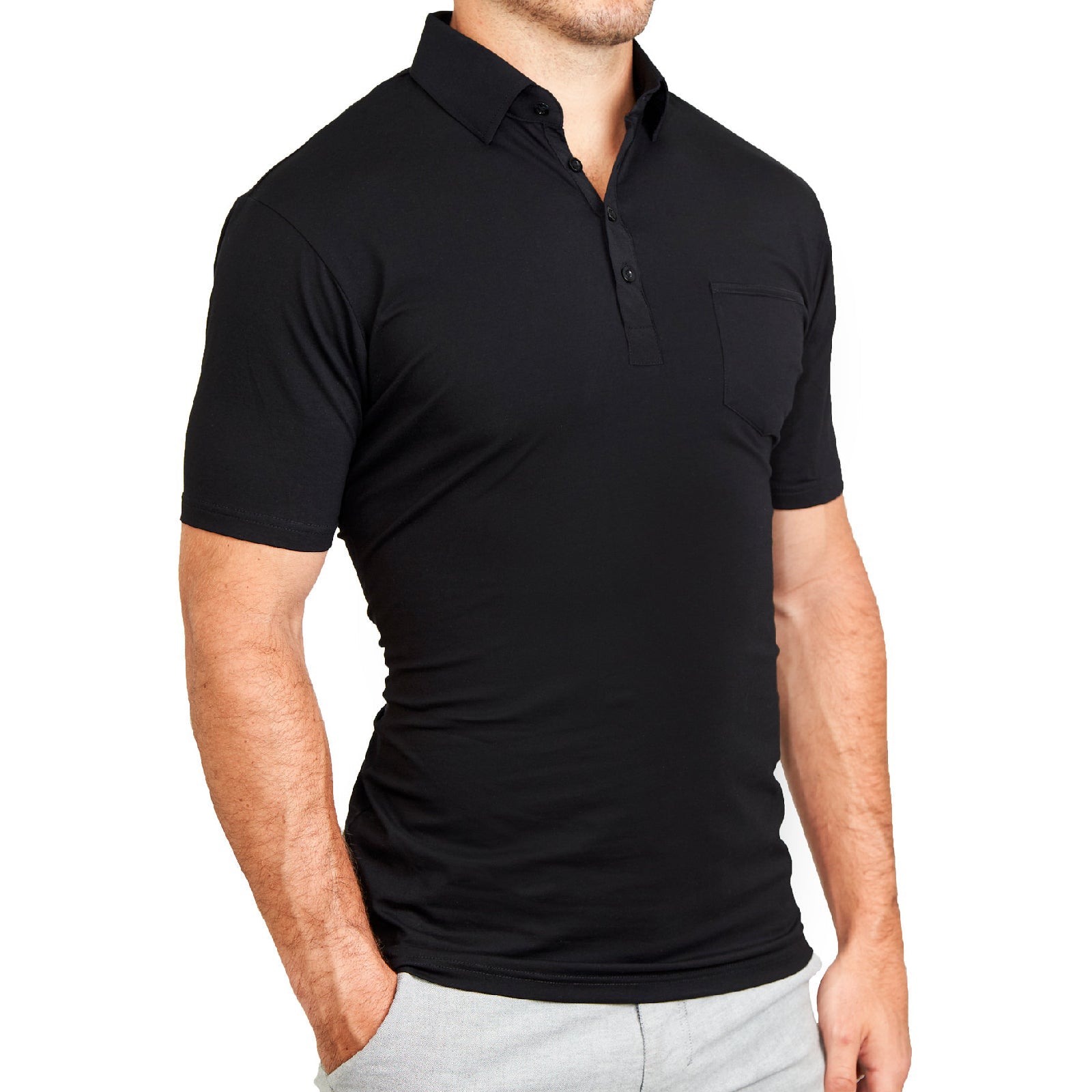 "The Ott” Black on Black Polo