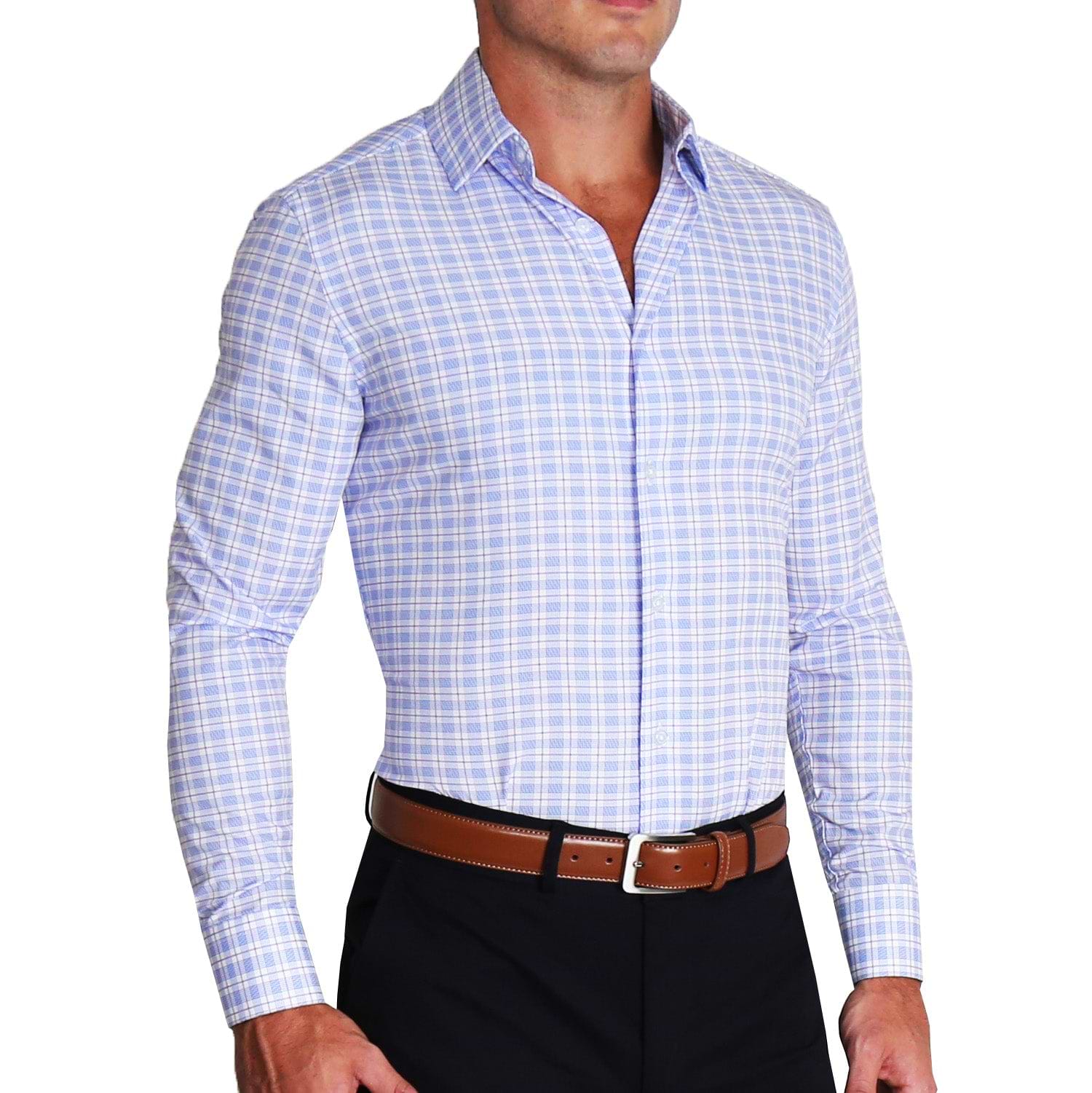 "The Baron" Purple and Blue Plaid - Classic Fit