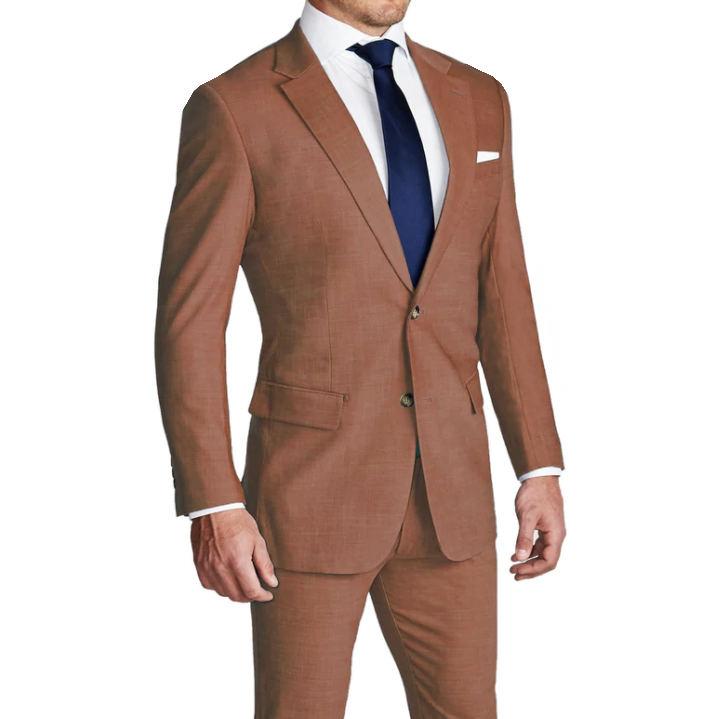 Athletic Fit Stretch Blazer - Heathered Copper