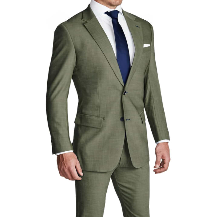 Athletic Fit Stretch Blazer - Heathered Forest Green