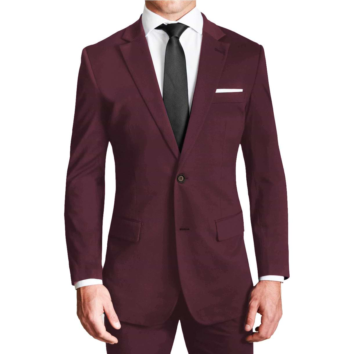 Athletic Fit Stretch Blazer - Solid Plum