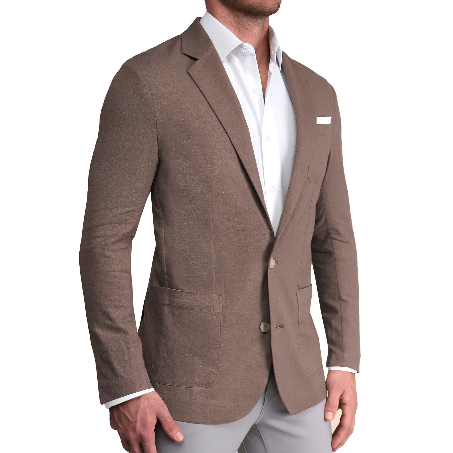 Tan Linen Blazer main image 1