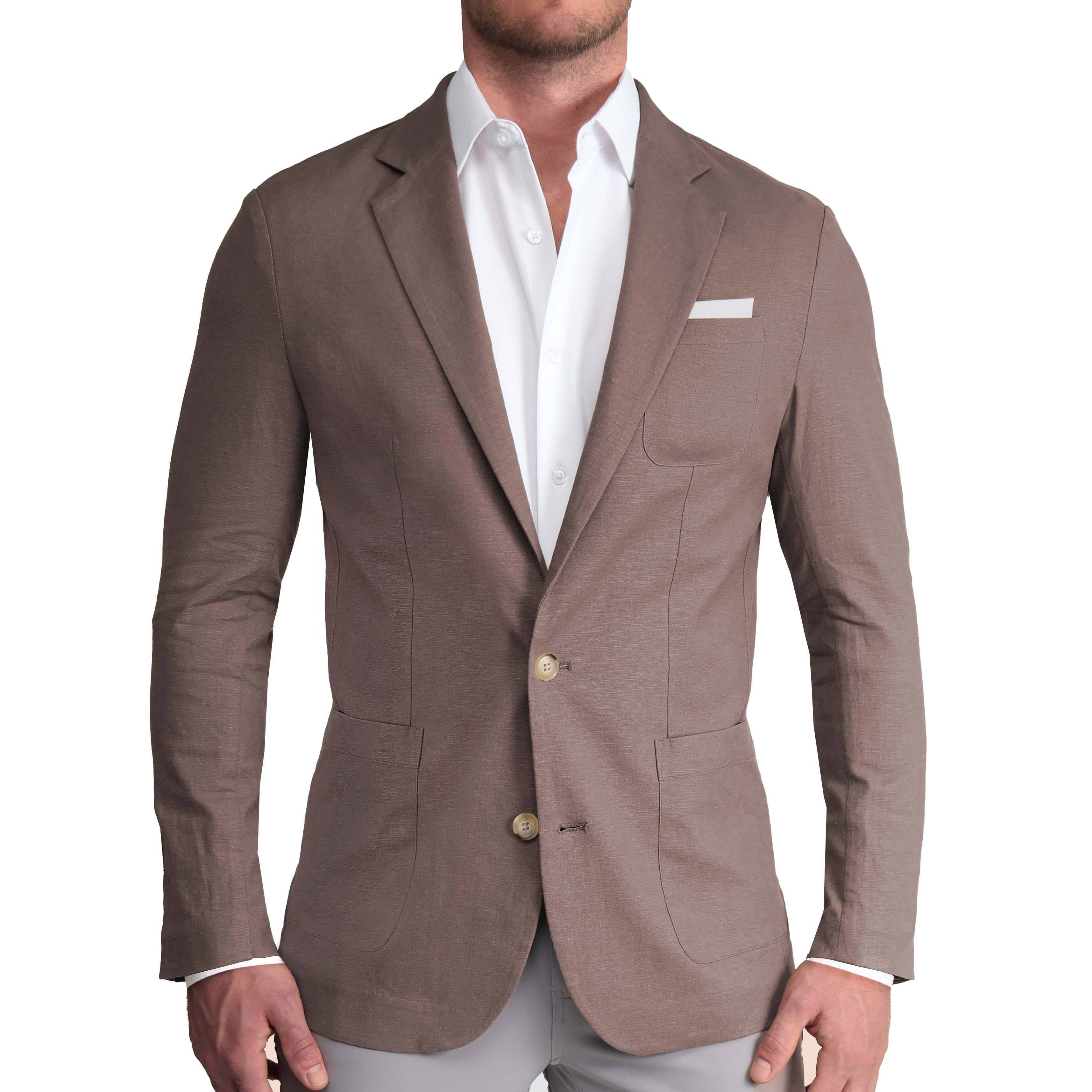 Unstructured shop linen jacket