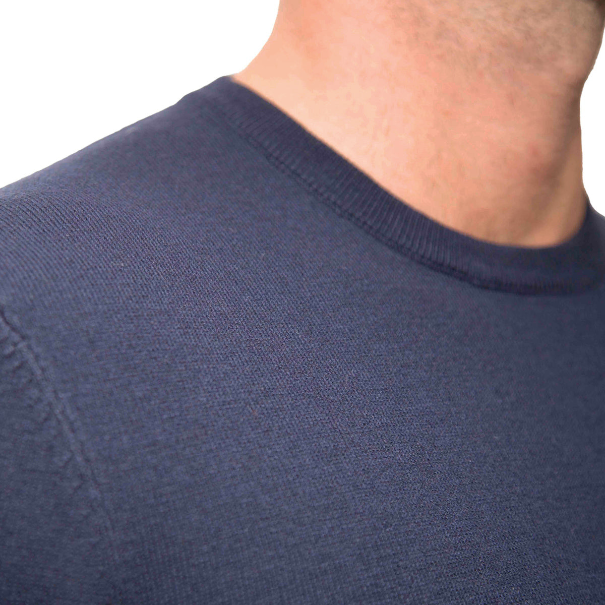 Mid-Weight Wool Crewneck - Navy