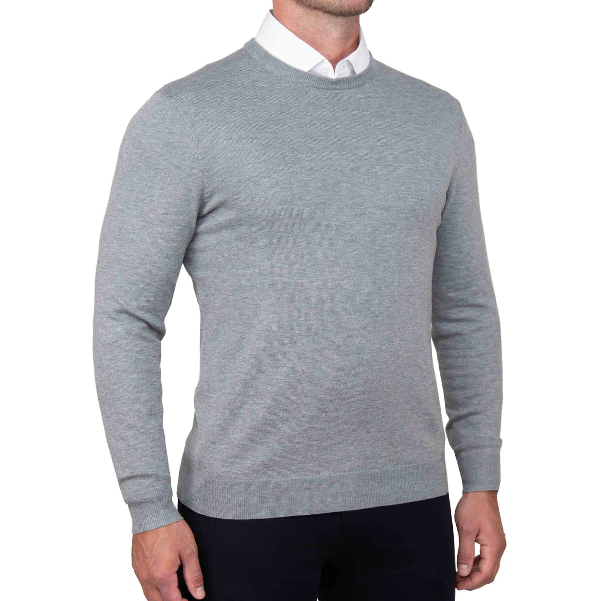 Mid-Weight Wool Crewneck - Grey