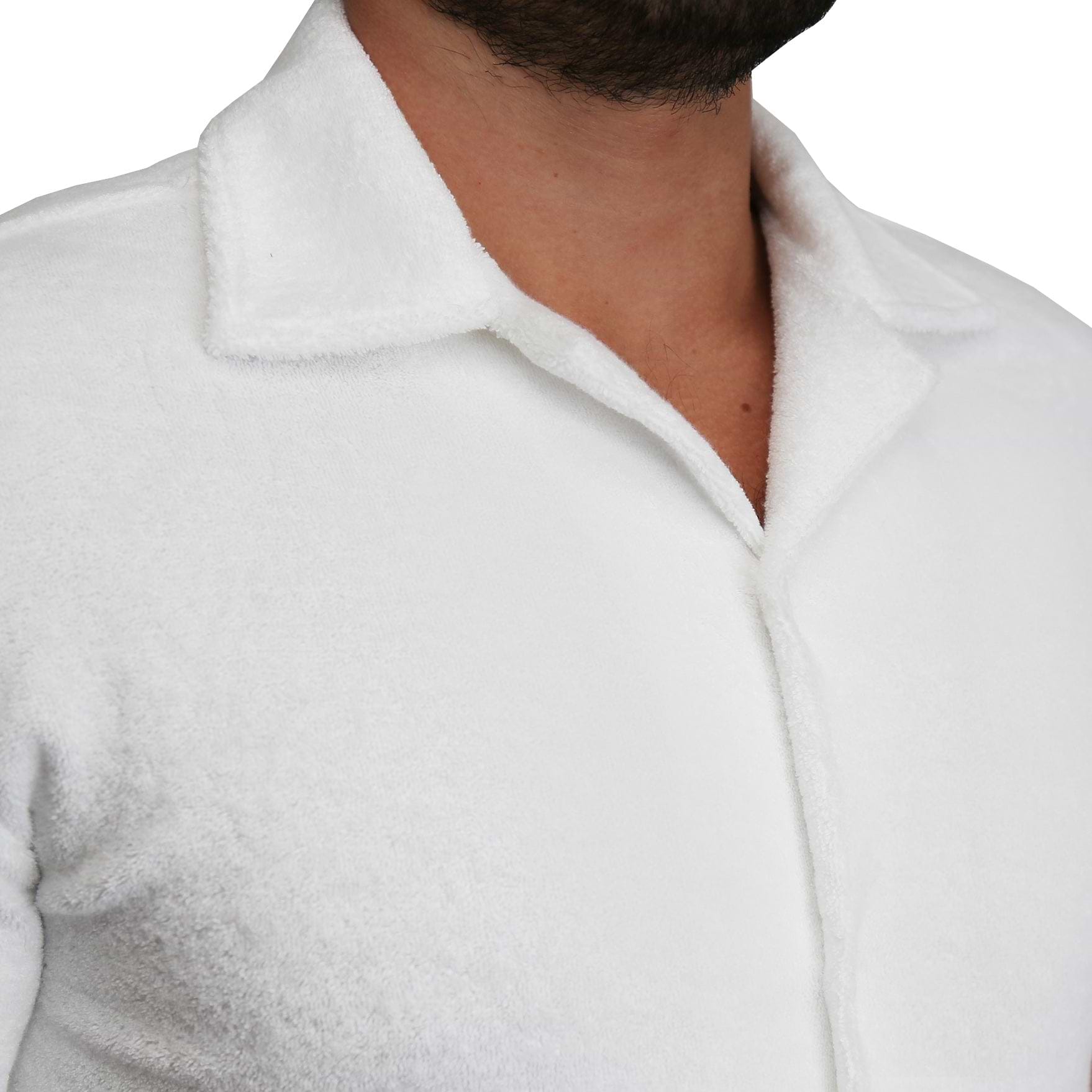 Terry Cloth Bungalow Shirt - White