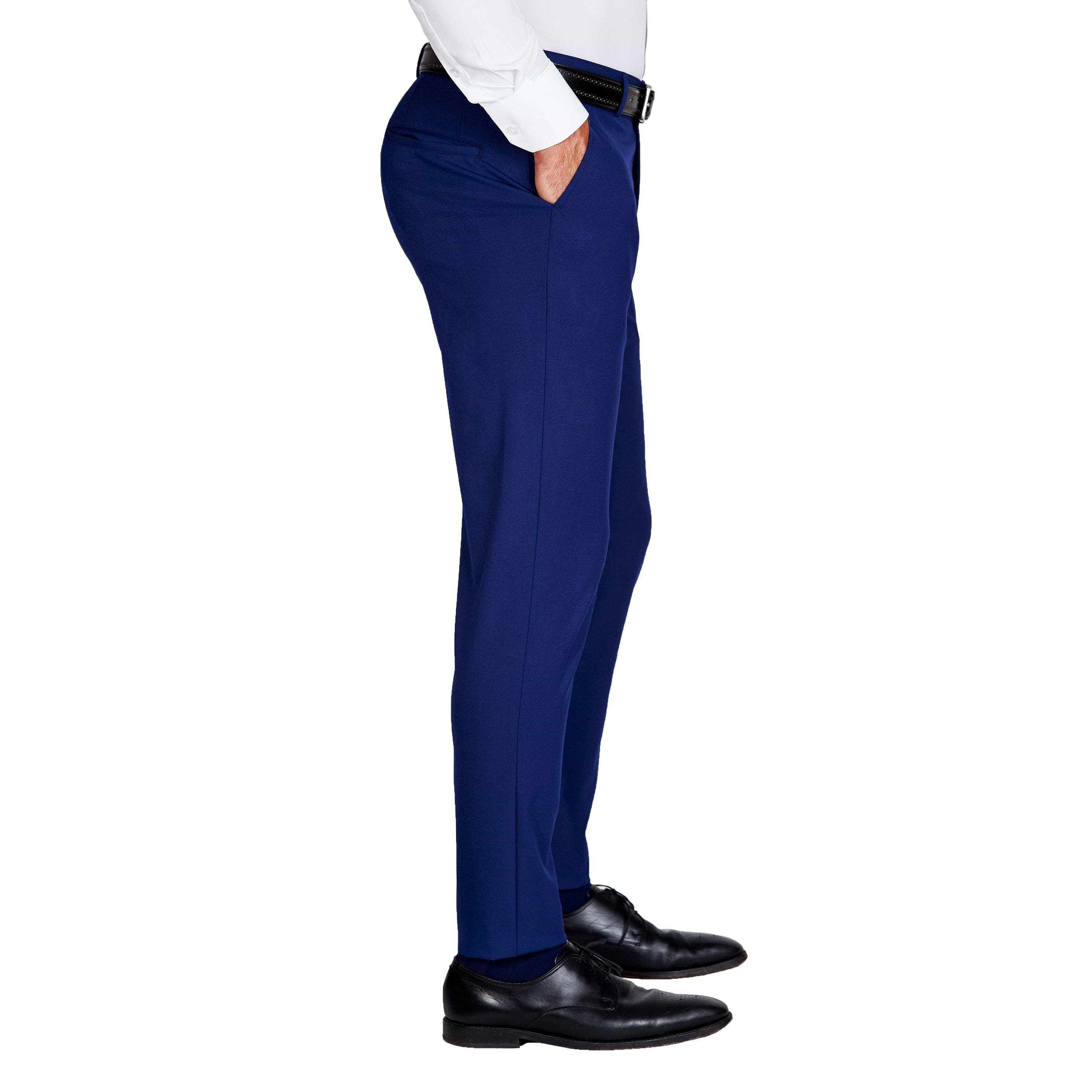 Athletic Fit Stretch Suit Pants - Solid Royal Blue