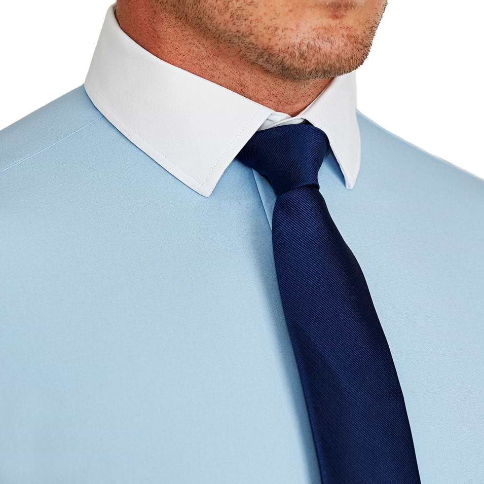 "The Clark" Light Blue with White Collar