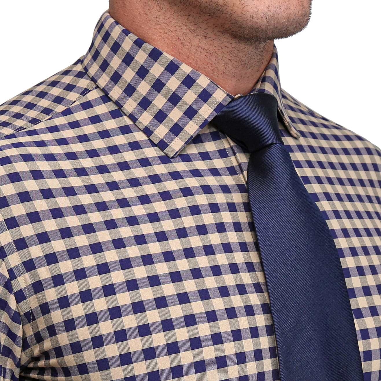 "The Riggins" Brown, Navy and Grey Triple Check