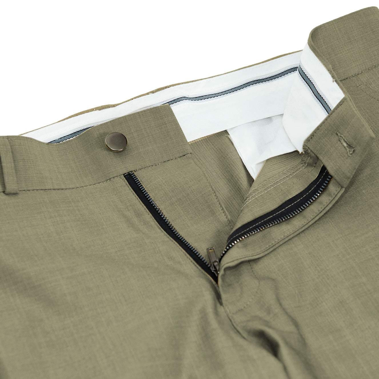 Athletic Fit Stretch Suit Pants - Heathered Olive