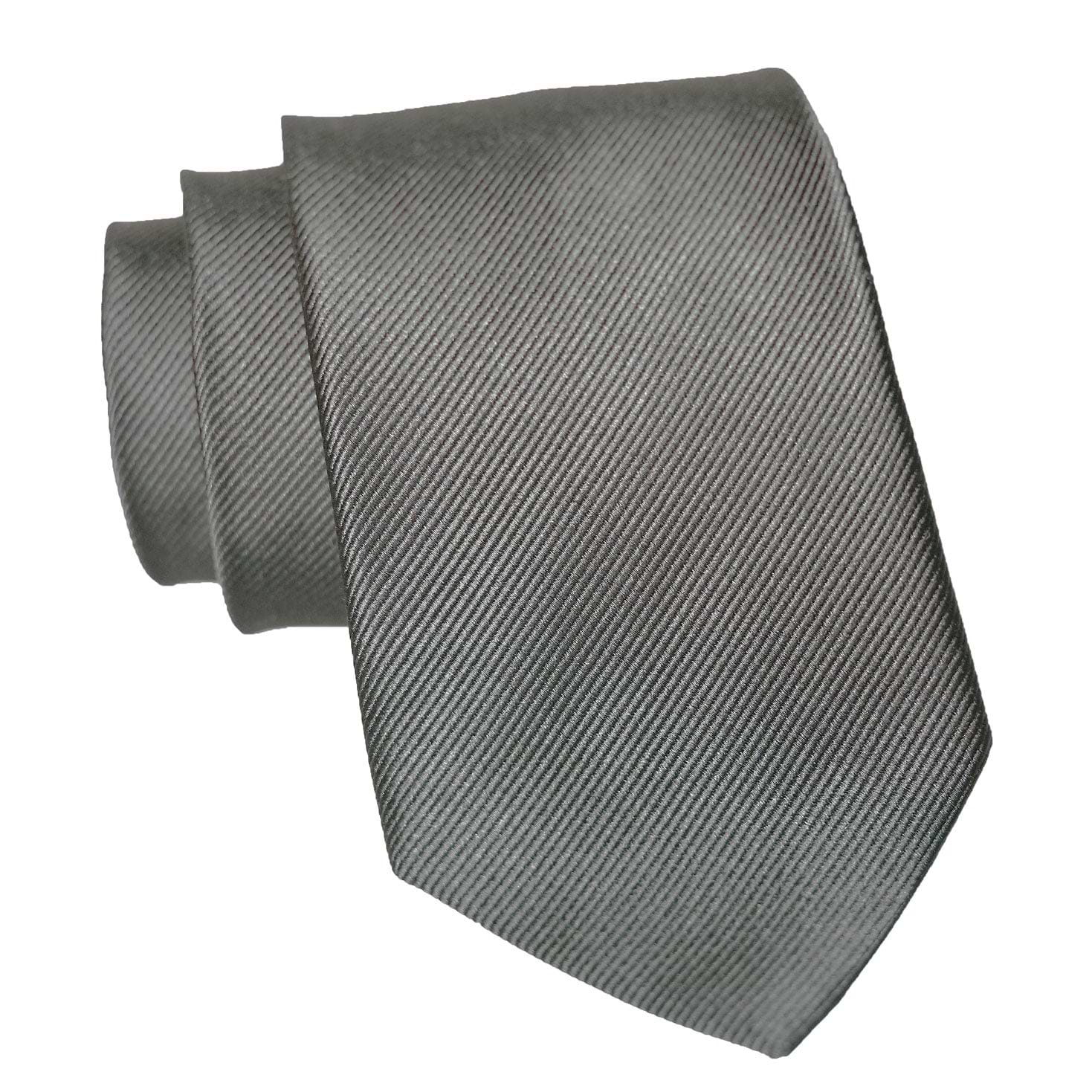 Silver Woven Silk Tie
