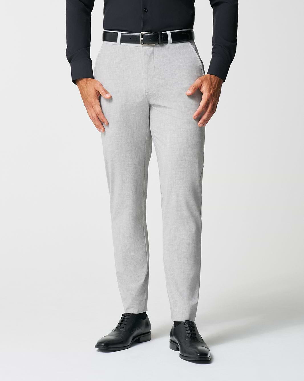 Athletic Fit Suit Pants Lightweight Heathered Light Grey