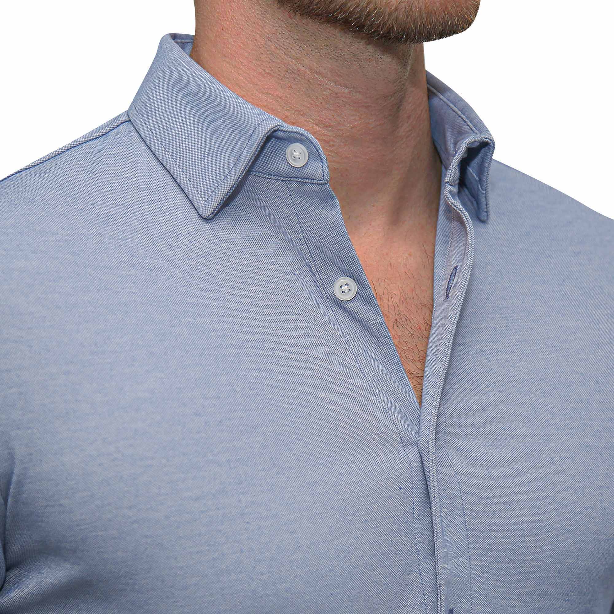 "The Dylan" Sky Blue Pique Button Down