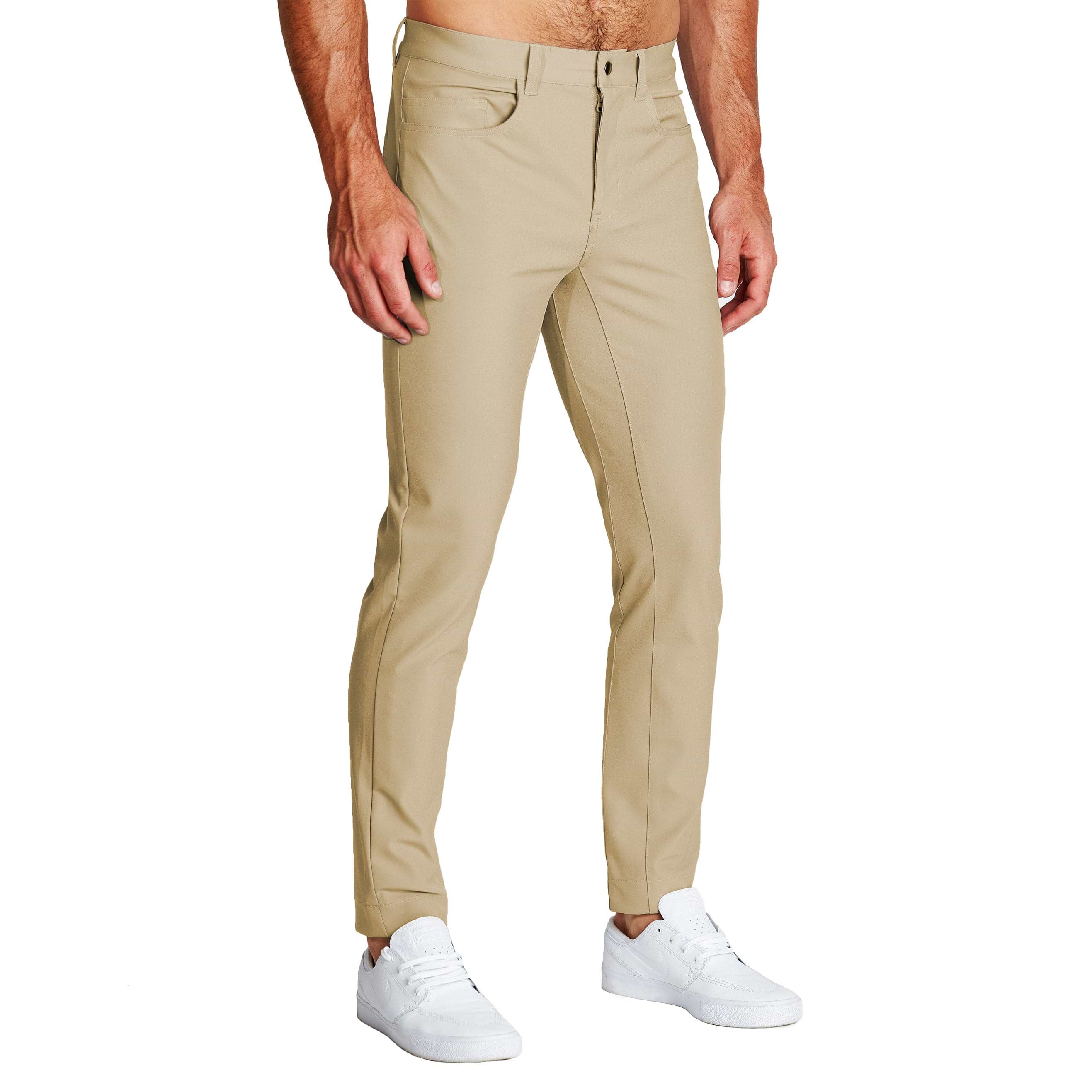 Denver Hayes Men's Stretch 5 Pocket Athletic Chino Pants