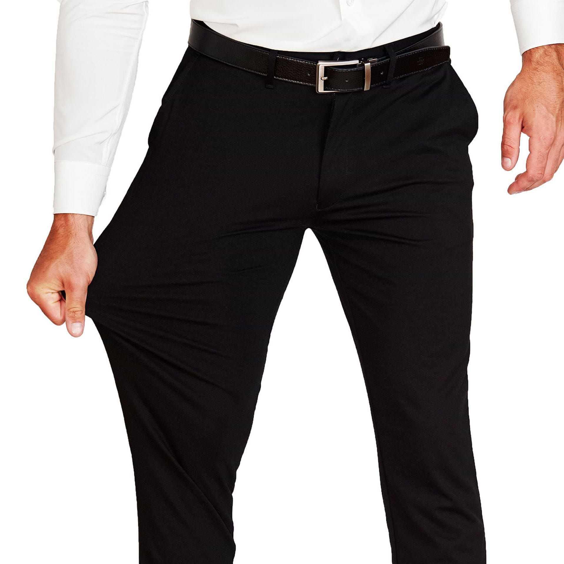 Men Slant Pocket Fold Pleated Tailored Pants | Black dress pants men, Pants  outfit men, Black pants men