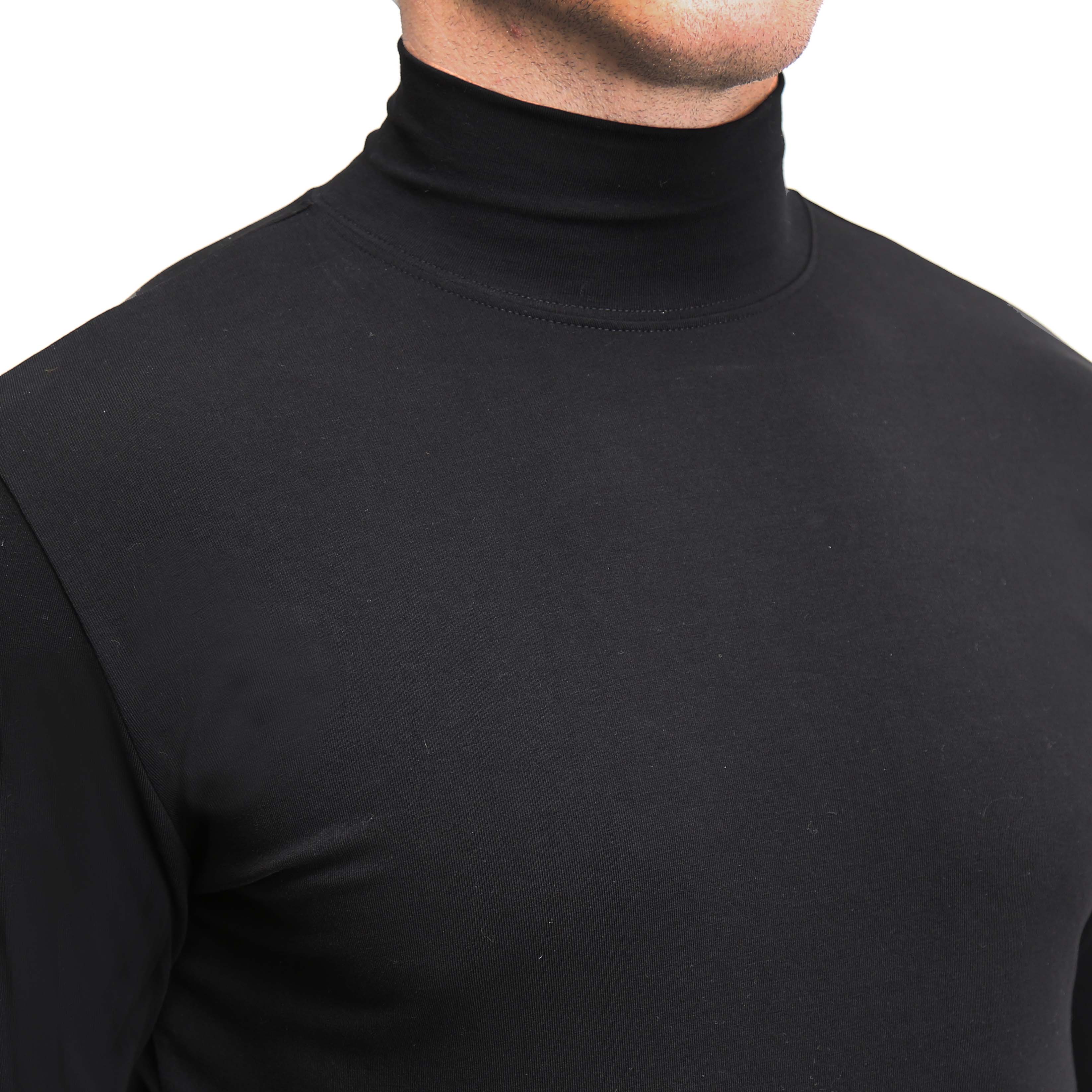 Men's black mock turtleneck store