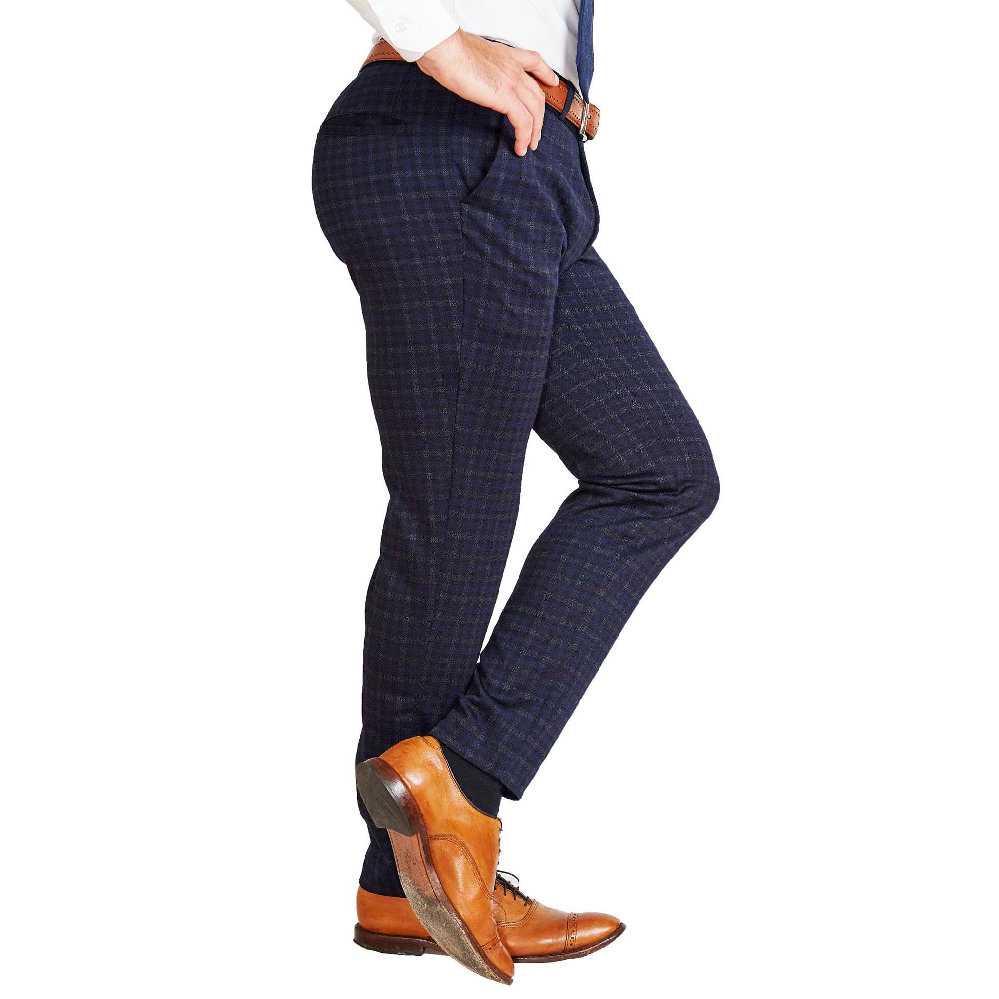 Blue Check Trousers - Selling Fast at Pantaloons.com