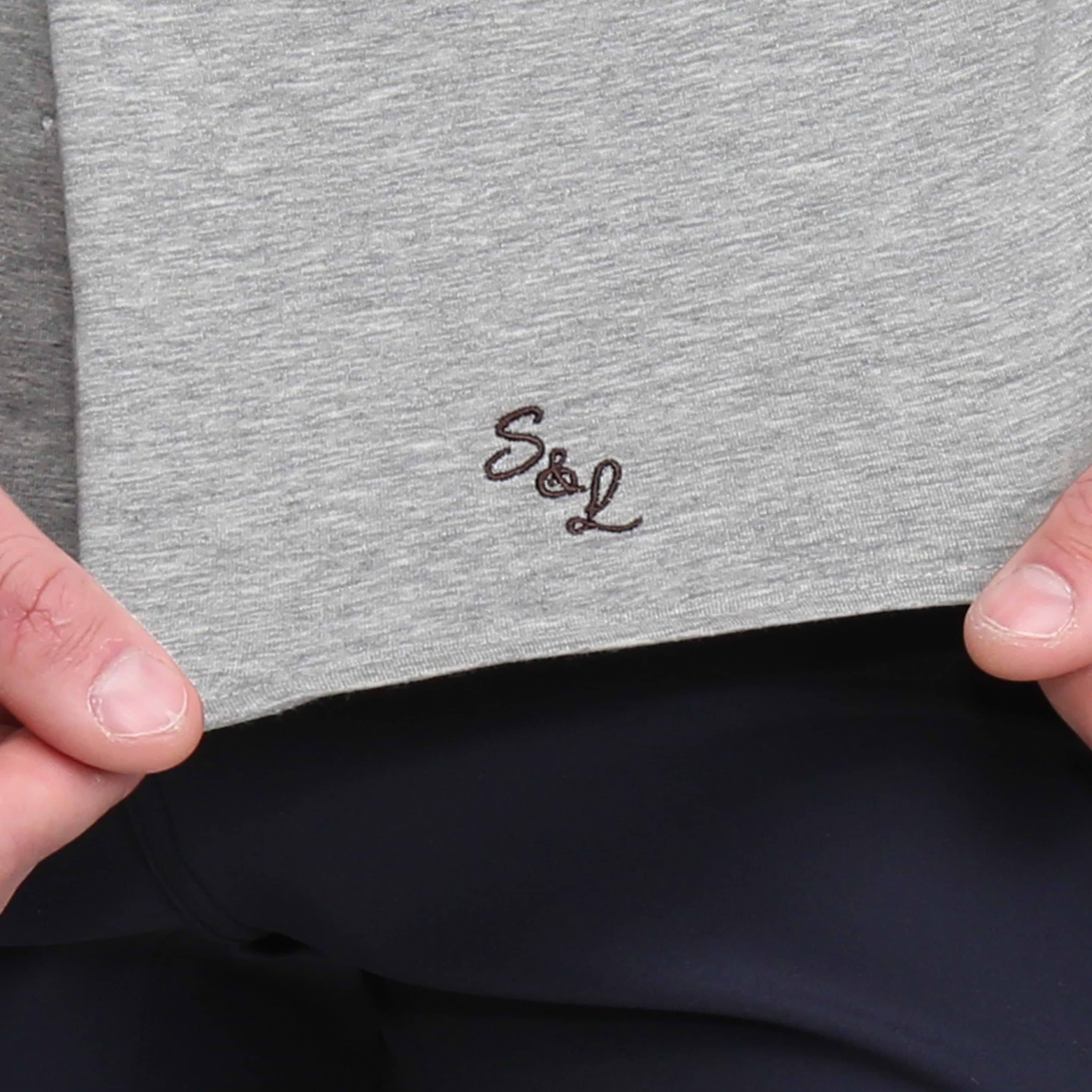 "The Baldwin" Grey Short Sleeve Button Down