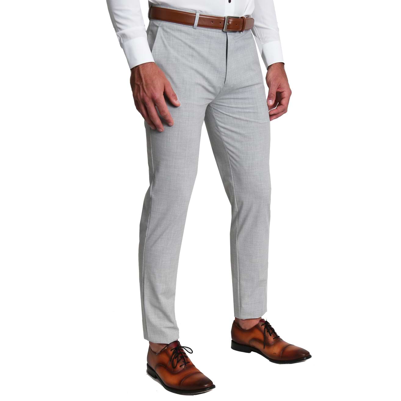 Athletic Fit Suit Pants - Lightweight Light Grey