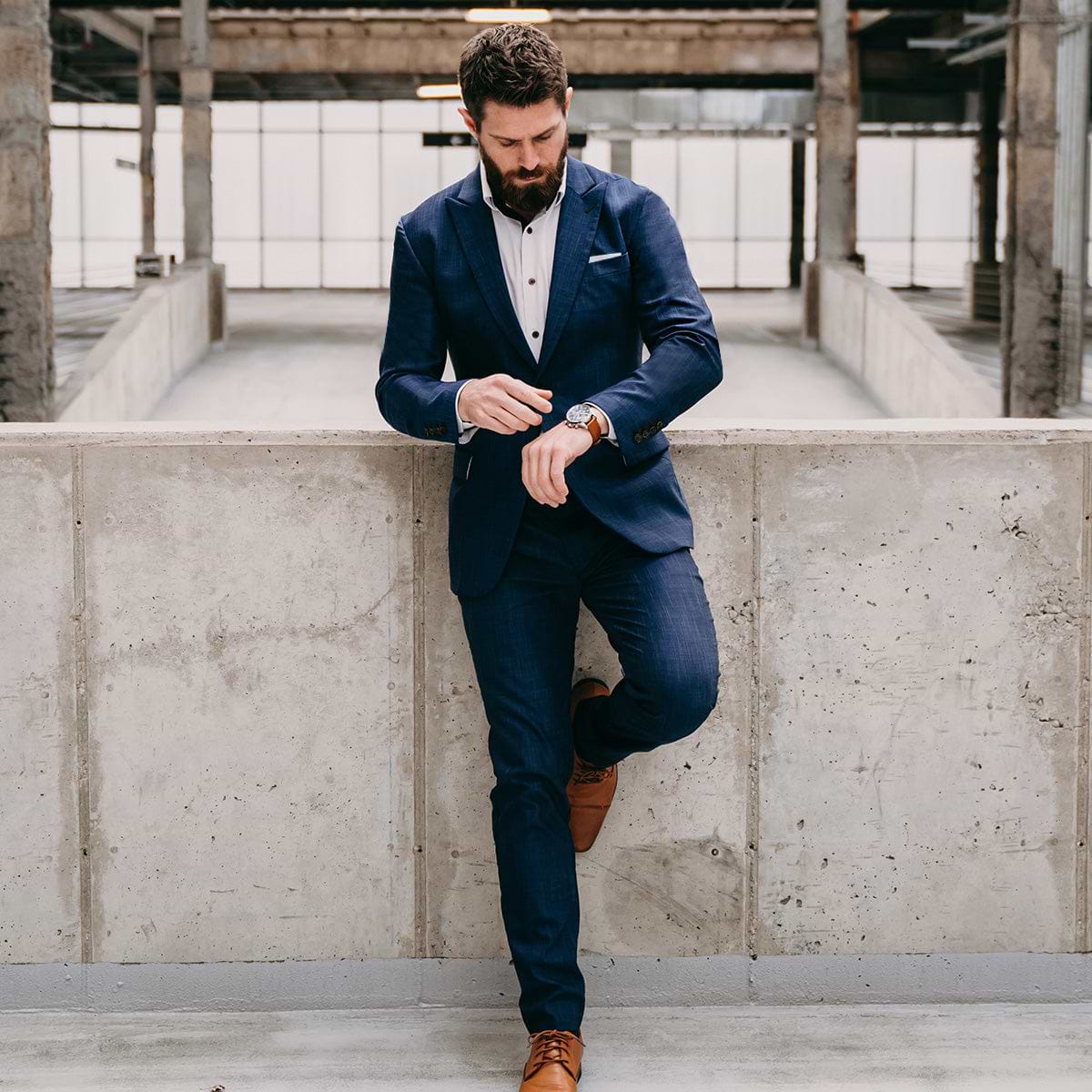 Athletic Fit Stretch Tuxedo Pants - Solid Navy - State and Liberty Clothing  Company Canada